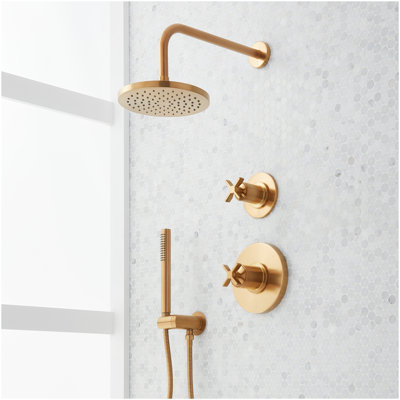 Vassor Pressure Balance Shower System with Hand Shower - Matte Black