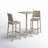 Farrah Square 2 - Person 24'' Bar Seating Set with Square Stools-62678880