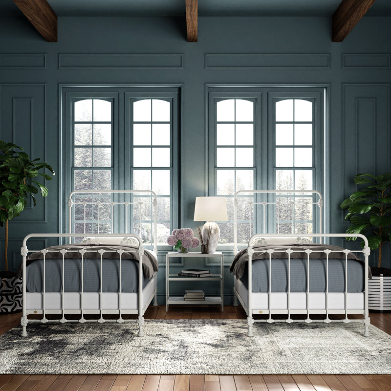 160 Picket Fence Bed | Complete Standard, Matte White, Twin