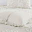 Ensemble d'édredon 3 pièces en chenille de coton touffeté à motif floral blanc cassé très grand / très grand californien-117493055-117493053