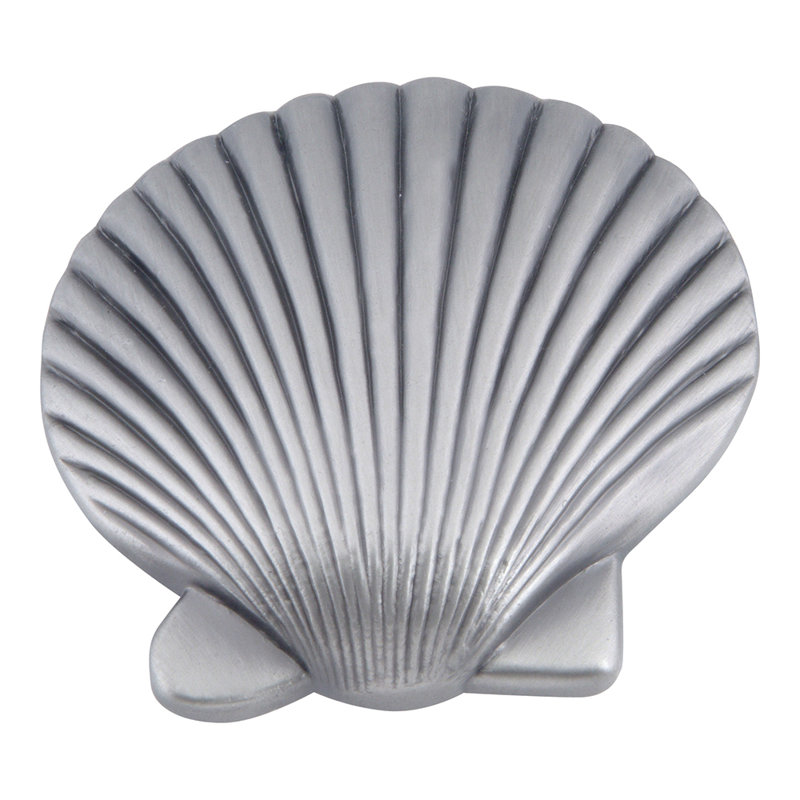 Clamshell 2" Length Novelty Knob, Pewter
