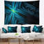 Tapisserie en croix de style turquoise turquoise abstrait-28494387