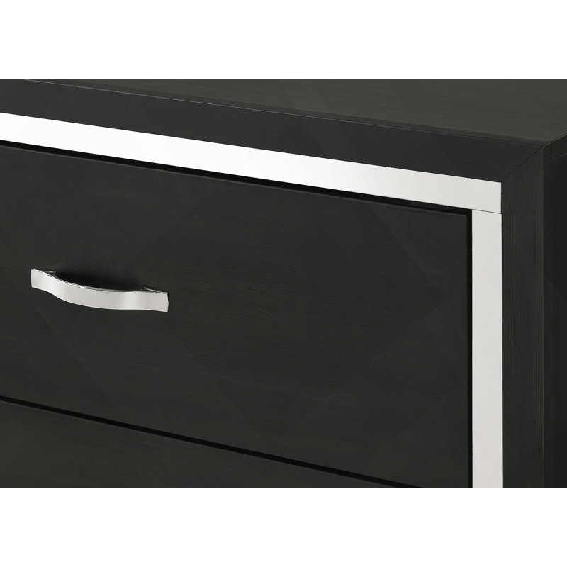 Mobilier de chambre à coucher moderne moderne en bois noir