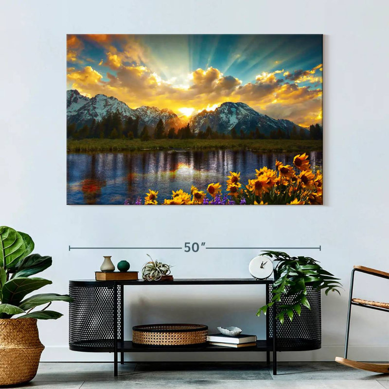 Grand Teton, reproduction sur toile, H 51 po x l 34 po x P 1,25 po