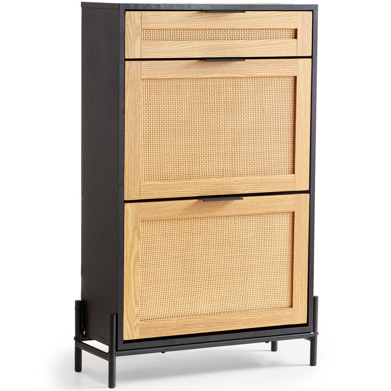 Armoire à chaussures en rotin