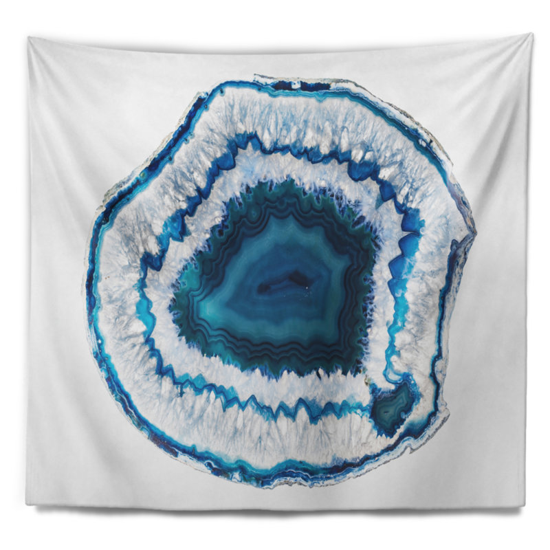 Tapisserie abstraite en cristal agate, H 32 po x l 39 po