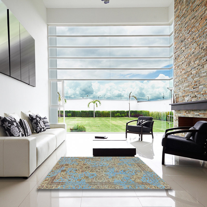 Abstract Indoor Rug, Square 4'