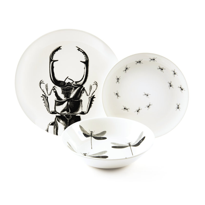 3 Piece Ceramic Dinnerware Set