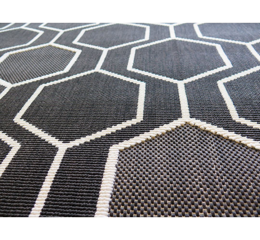 Joanna Geometric Hand Woven 120cm X 170cm Indoor / Outdoor Area Rug