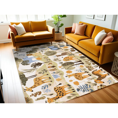 Tapis pour enfants 6 animaux Ginza