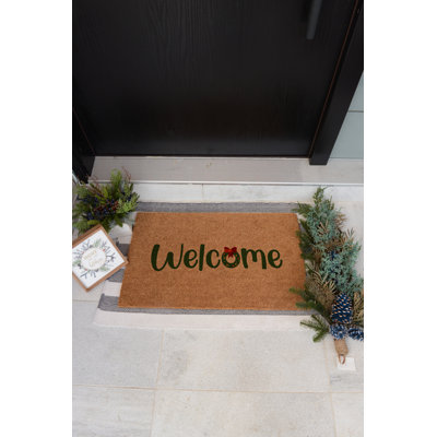 Tapis d'entrée antidérapant Welcome
