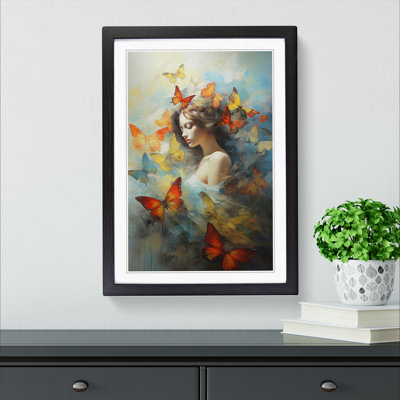 Butterfly Romanticism Art - Framed Print
