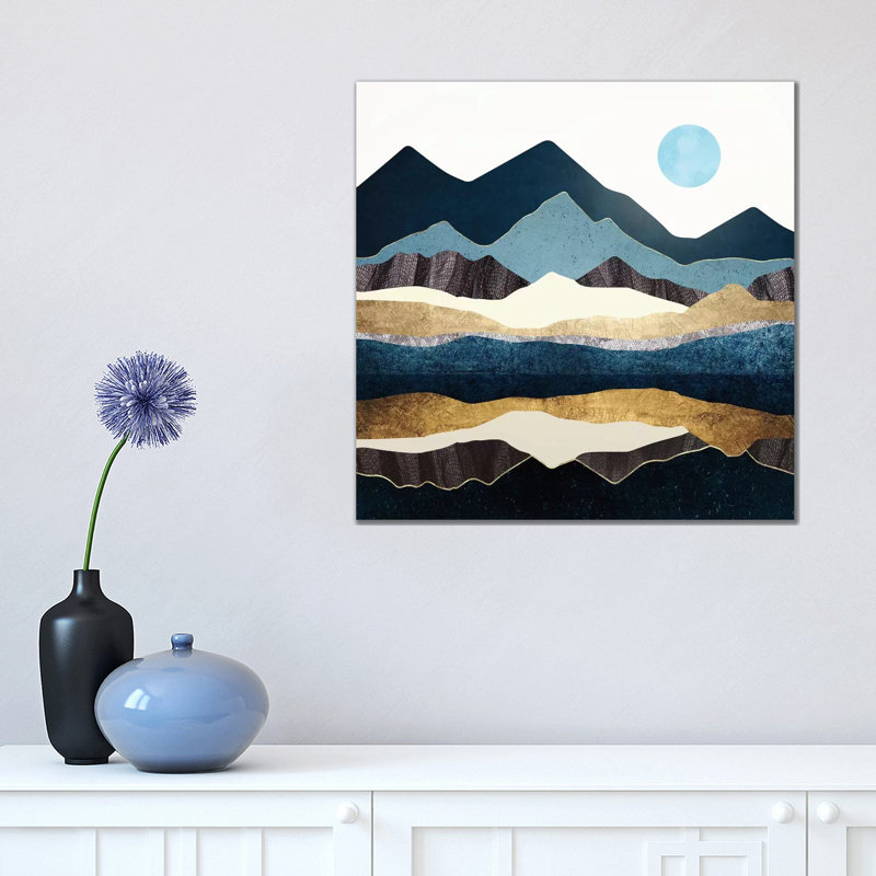 Reflect Hills - Print on Canvas, 93.98 cm H x 93.98 cm W x 1.91 cm D, No Framed