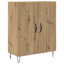  Highboard Black Oak 69.5 X 34 X 180 Cm Engineered Wood-1204700633