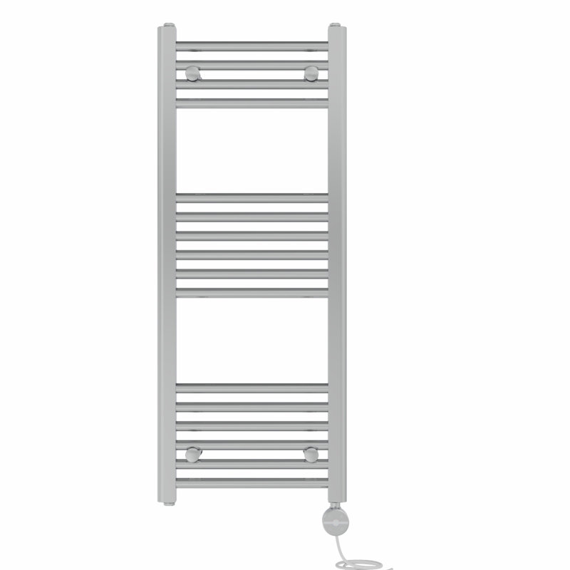 Devonshire Straight Towel Rail Heated Towel Rails, 100cm H x 40cm W x 3cm D, Chrome