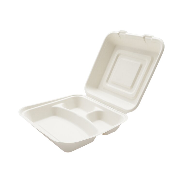 Biodegradable Clamshell Food Containers Disposable Rice Box