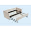 Lit de jour en velours beige, base de lit en bois robuste-228799073