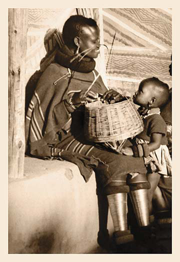 «South African Mother and Child» par Leon V. Kofod, reproduction de photo