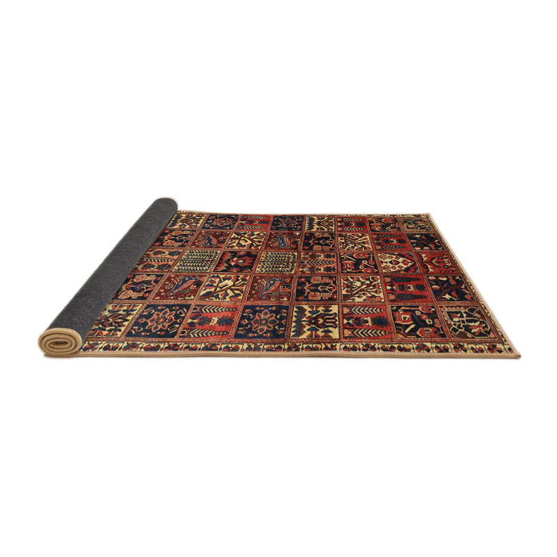 Tapis traditionnel rouge / brun Karbach, Rond 4 pi