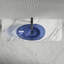 Lavabo de salle de bain ovale en résine 24 "x 14" MonBlari bleu clair-133668842