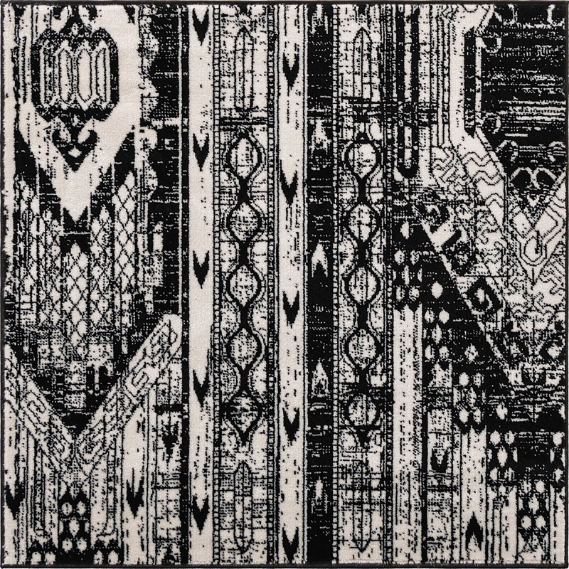 Wenden Ikat Indoor Rug, Square 4'