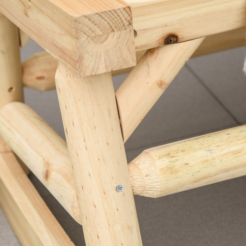 2 chaises berçantes en bois avec touche de bûche classique