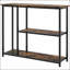 Console 39 po, canapé moderne avec 2 tablettes de rangement, structure en acier, étroite