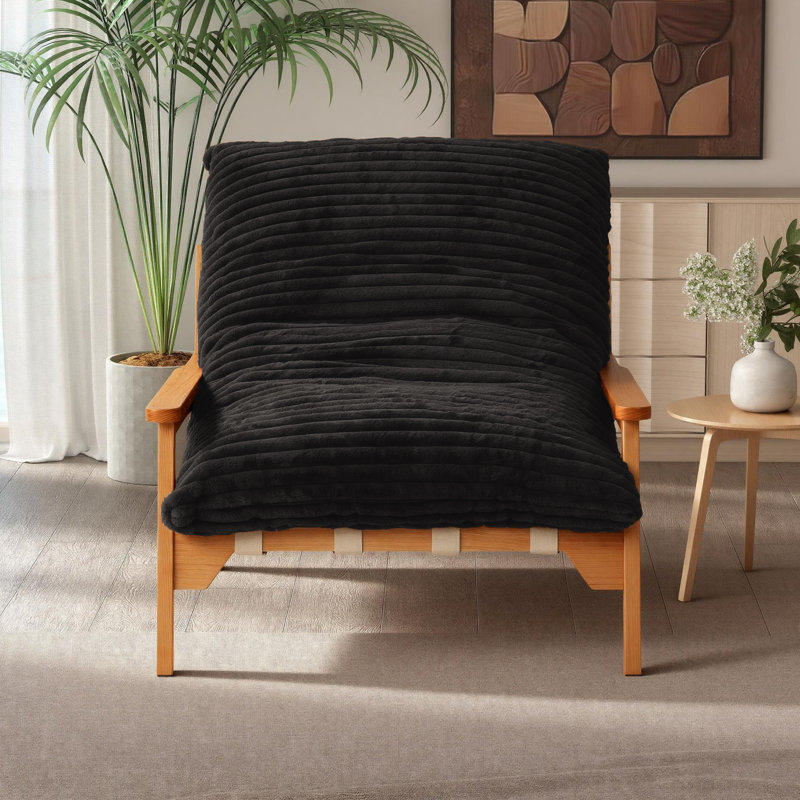 Chaise d'appoint rembourrée Ivona 35,24 po Ivona, Noir