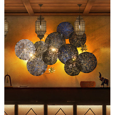 Nouvelle décoration murale feuille de lotus de style chinois