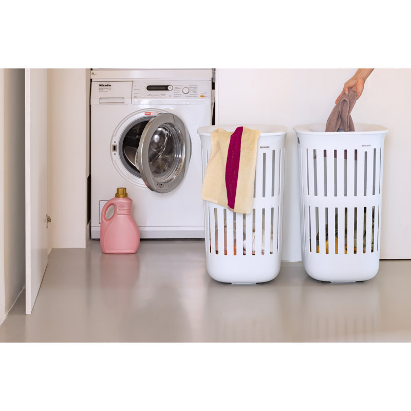 Collect-It Laundry Hamper, 14.5 Gallon (55 Liter), Set of 2  - Online Only, White