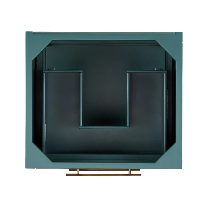 24" Robertson Single Bathroom Vanity Set with Oval Undermount Sink, Feathered White Quartz, 8" Widespread, Midnight Navy Blue