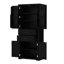 Armoire de rangement noire de 72,5 pouces idéale pour la cuisine, la salle à manger et la salle de bain. Tablette réglable, 2 tiroirs, charnières. Assemblage simple dans plusieurs pièces. Tableaux. Bordure élégante au design élégant-1419245044