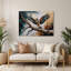 Oiseaux, art mural gris en métal-1869265385