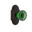 Cottage Plate with Crystal Emerald Door Knob-1260638875