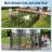 32" 8-Panel Metal Dog Playpen Lockable Door, Foldable Pet Fence for Indoor & Outdoor Use, Black