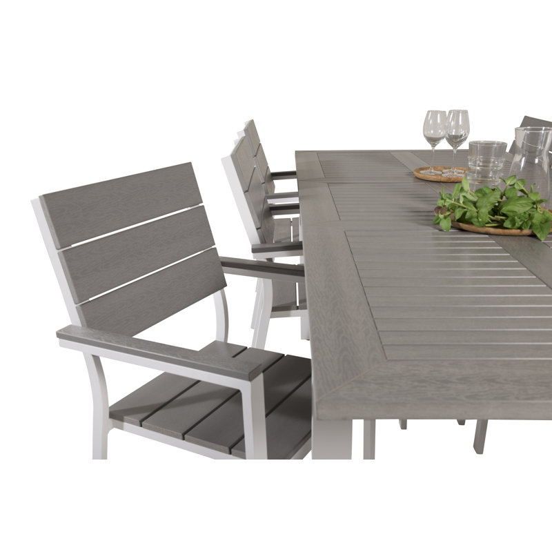 Jayesh 8 - Person Patio Dining Set with Extendable Rectangular Table