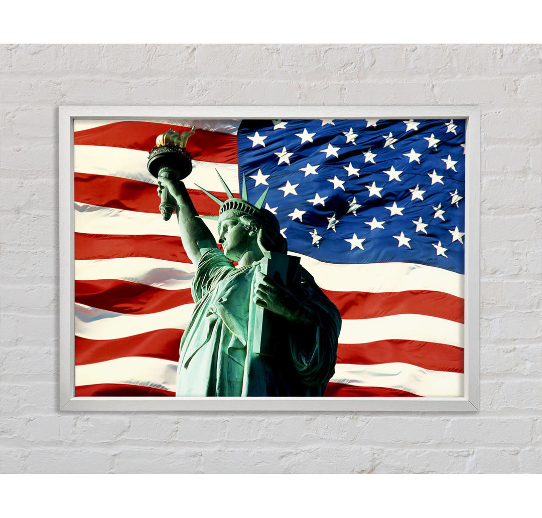 Stars and Stripes mit Lady Liberty - Druck