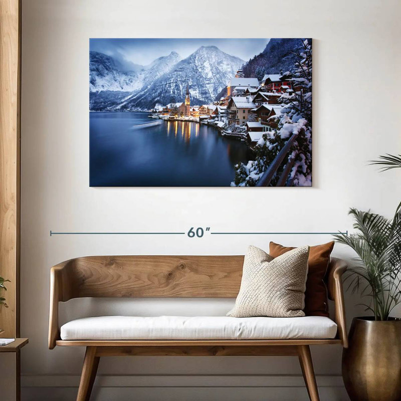 Ravi Wintry Hallstatt, 30" H x 45" W