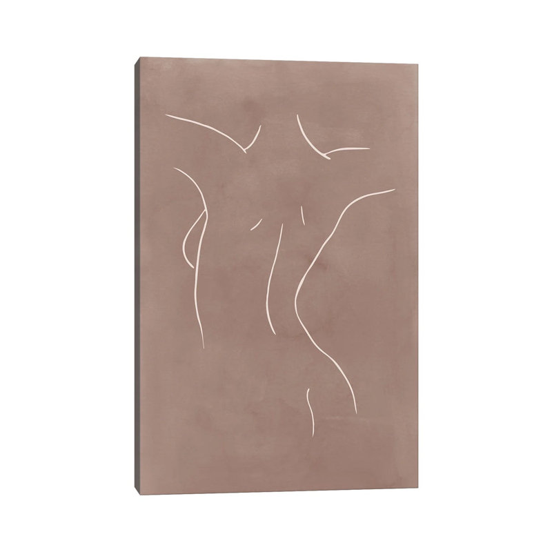 Esquisse de corps féminin - Argile-NUV253, H 40 po x l 26 po x P 1,5 po