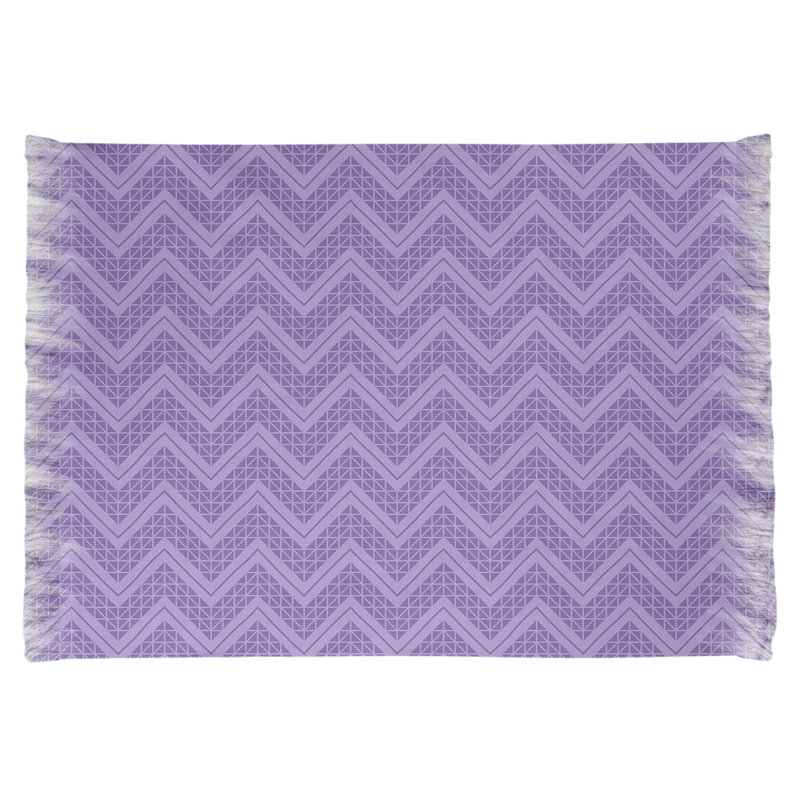 Tapis de bordure mauve à chevrons à main inversé, Oui