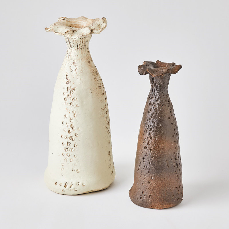 Blossom Ivory Hand-Formed Ceramic Table Vase