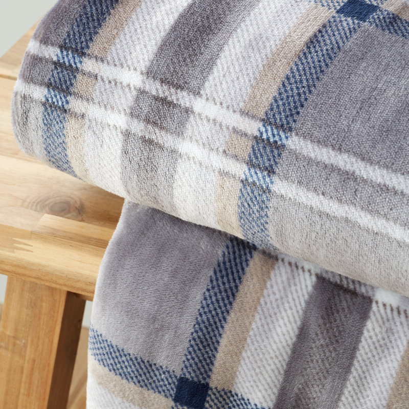 Cosy Kelso Check Blanket Throw, Chocolate