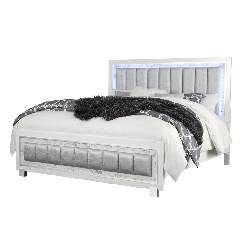 SKYE MARBLE WHITE BED, Full