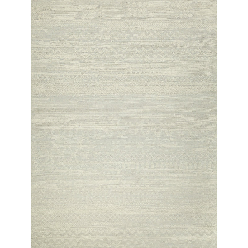 Martha Hand Tufted New Zealand Wool Silver/Ivory Area Rug, 14'X18'