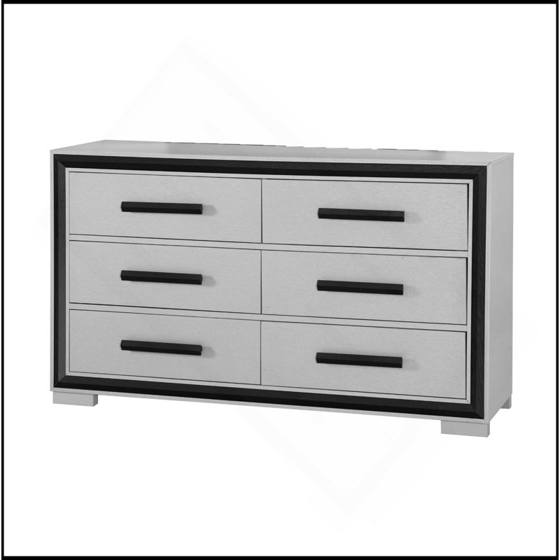 DRESSER NOIR GRIS ADELAIDE, Noir/gris