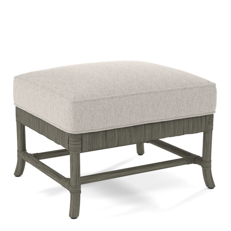 Lafayette Ottoman, Beige Floral Print; 0503-74, Greystone