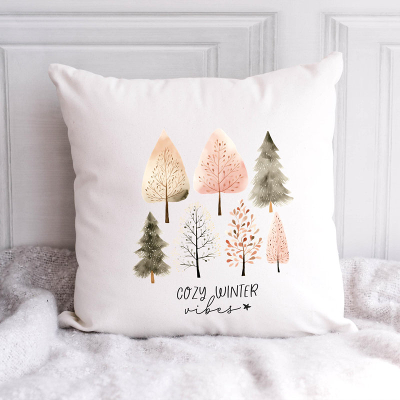 08_Hygge_Christmas_tree Reversible Throw Pillow, 20" x 20"