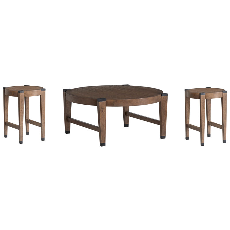 Table basse Guilliams, 3 pièces: table basse, 2 tables de bout