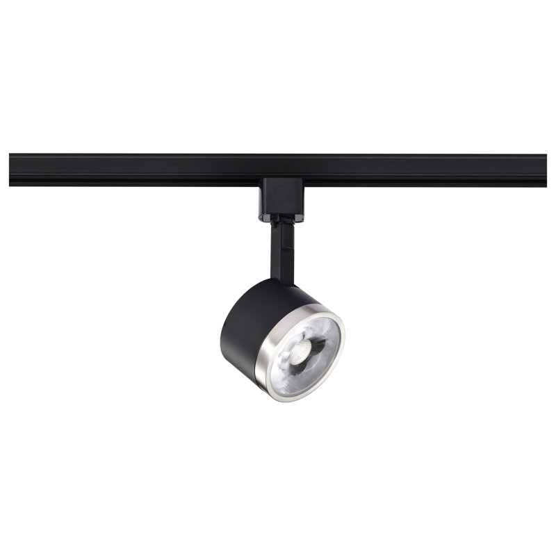 Tête de rail d'éclairage Nuvo Lighting, 24°, Noir mat / nickel brossé