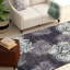 Tapis floral noir / gris Bloomington-20943517